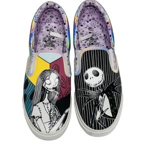 Ground Up Disney Nightmare Before Christmas  Slip on Shoes Jack & Sally Size 11